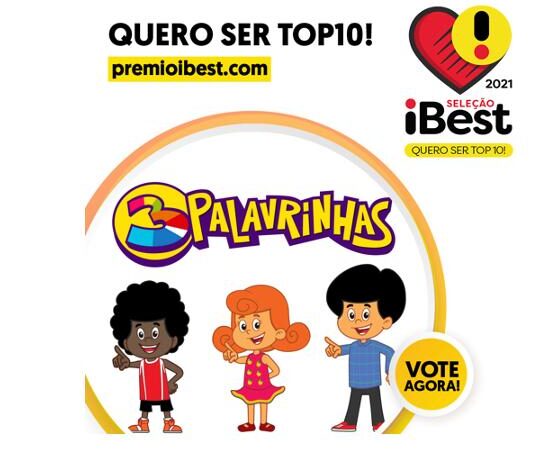 3 Palavrinhas concorre a melhor projeto infantil no Prêmio iBest 2021