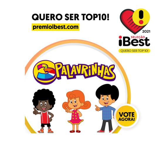 3 Palavrinhas concorre a melhor projeto infantil no Prêmio iBest 2021