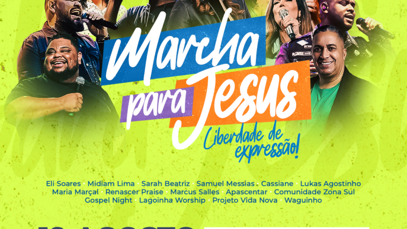 Em defesa da liberdade de expressão, Marcha Para Jesus acontece no dia 19 de agosto no Rio de Janeiro